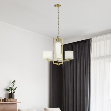 Hinkley - Lustre suspendu par chaîne HAMPTON 4xE27/60W/230V doré