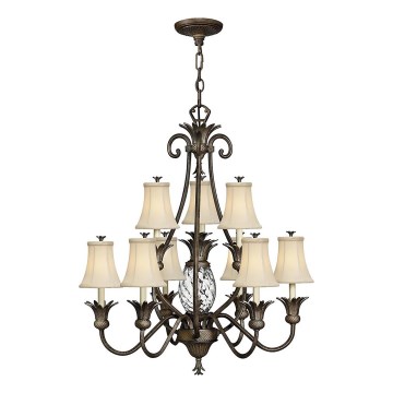 Hinkley - Suspension chaîne PLANTATION 10xE14/40W/230V bronze