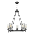 Hinkley - Suspension sur chaîne COLLIER 5xE27/40W/230V Ø 68,5 cm noir