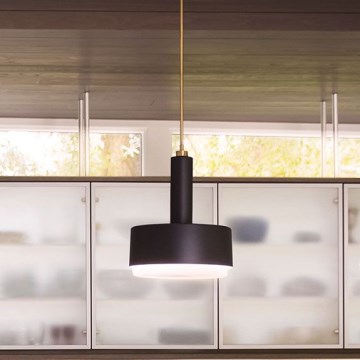 Hinkley - Suspension sur tige CEDRIC 2xE27/60W/230V Ø 33 cm doré/noir