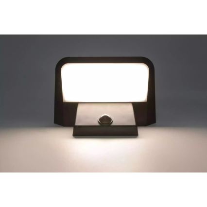 HÖFFTECH - Applique murale solaire LED avec capteur de mouvement et capteur crépusculaire LED/5,5V 200 mAh IP44