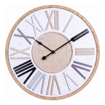 Horloge murale 1 pile AA blanche/beige