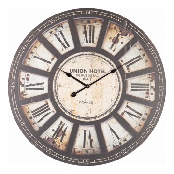 Horloge murale 1 pile AA noir/beige