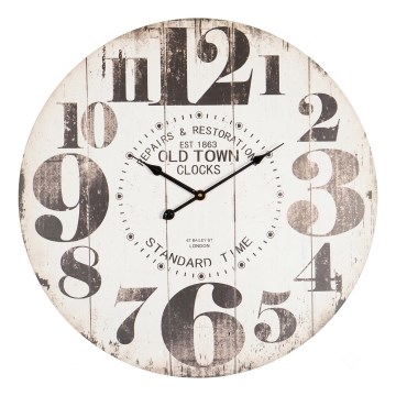 Horloge murale (1 pile AA), Ø 58,2 cm, marron