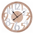 Horloge murale, 1 pile AA, Ø 60 cm, beige/blanc