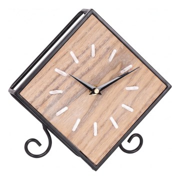 Horloge murale 1x AA 21,5 x 22 cm beige/noir
