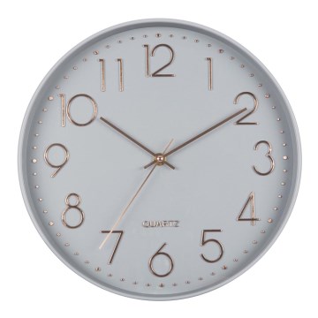 Horloge murale 1xAA 29 cm gris/rose gold