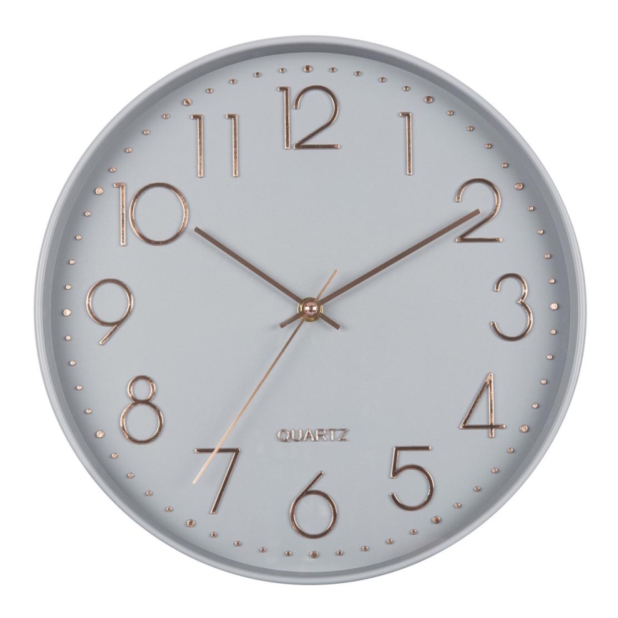 Horloge murale 1xAA 29 cm gris/rose gold