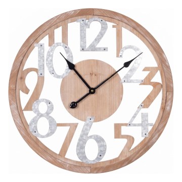 Horloge murale 1xAA beige/blanche