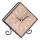 Horloge murale 1xAA beige/noir
