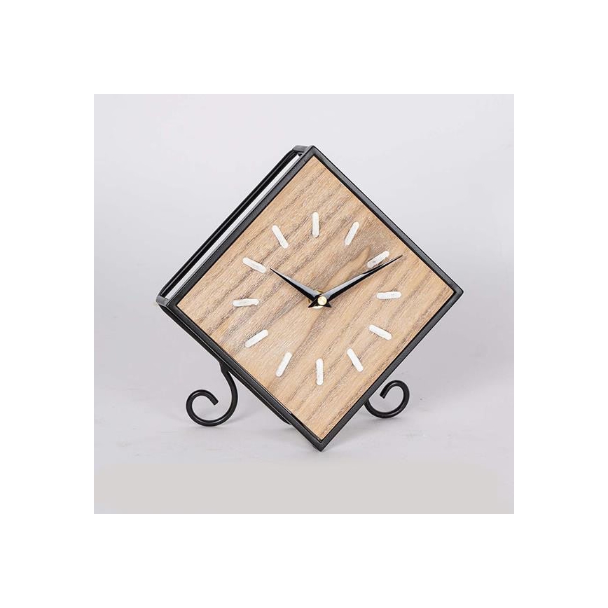 Horloge murale 1xAA beige/noir