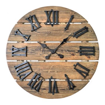 Horloge murale 1xAA bois