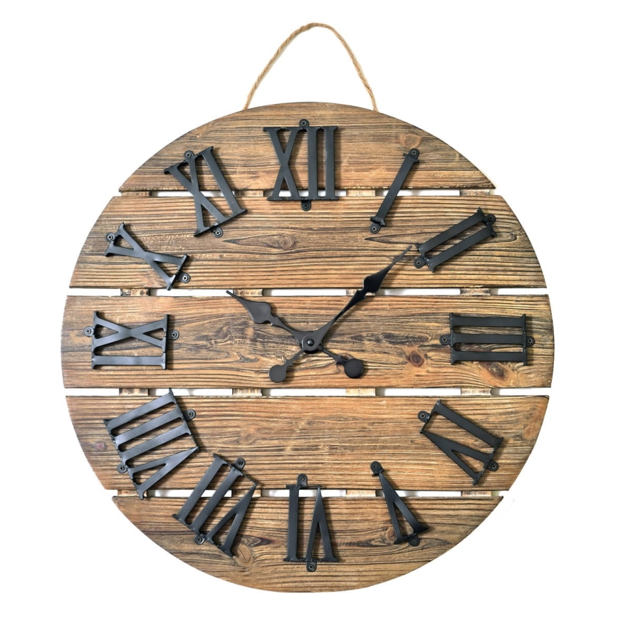 Horloge murale 1xAA bois