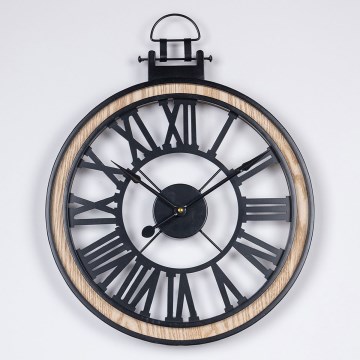 Horloge murale 1xAA d. 40 cm noir/crème