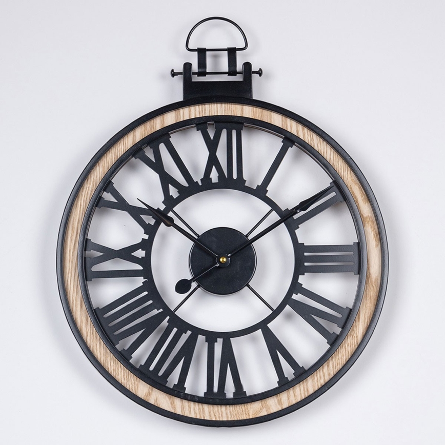 Horloge murale 1xAA d. 40 cm noir/crème