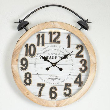 Horloge murale 1xAA d. 50 cm beige