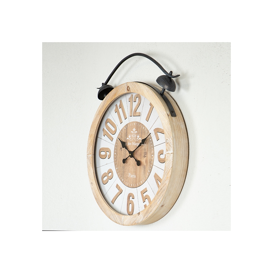 Horloge murale 1xAA d. 50 cm beige