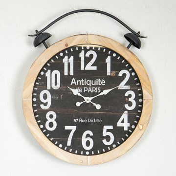 Horloge murale 1xAA d. 50 cm beige/noir
