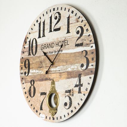 Horloge murale 1xAA d. 58,2 cm beige