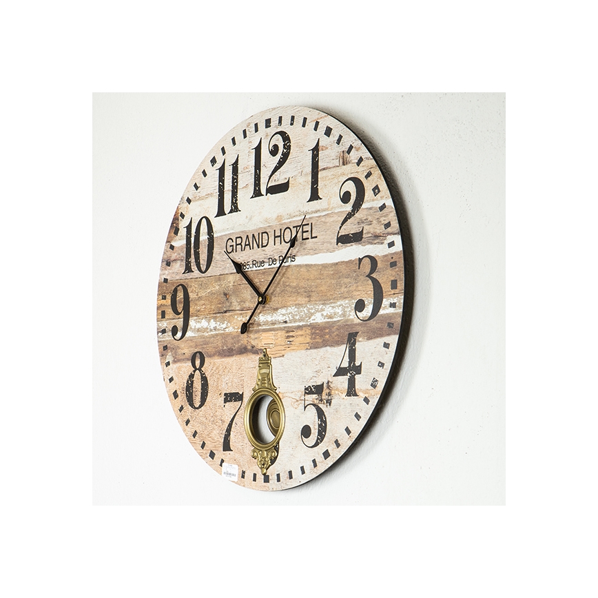 Horloge murale 1xAA d. 58,2 cm beige