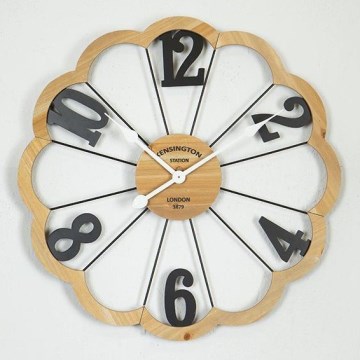 Horloge murale 1xAA d. 60 cm beige/noir