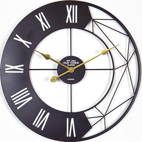 Horloge murale 1xAA d. 60 cm noir
