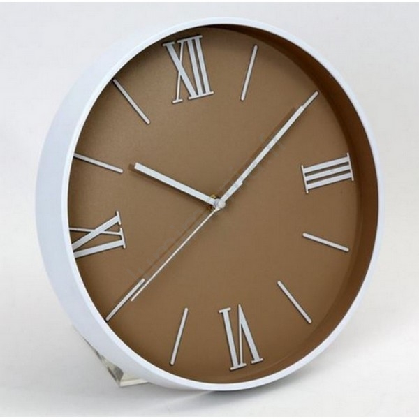 Horloge Murale Bicolore Noir et Blanc M12 - Les Meubles et Décorations