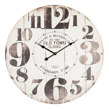 Horloge murale 1xAA marron