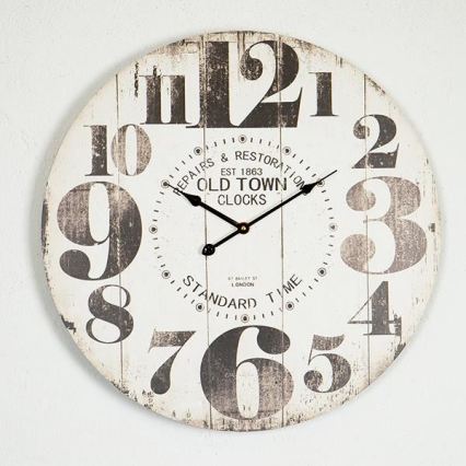 Horloge murale 1xAA marron