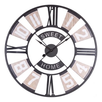 Horloge murale 1xAA noir/beige