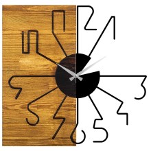 Horloge murale 58 cm 1xAA bois/métal