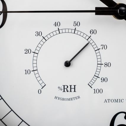 Horloge murale avec thermomètre et hygromètre d. 30 cm 1xAA noir/blanc