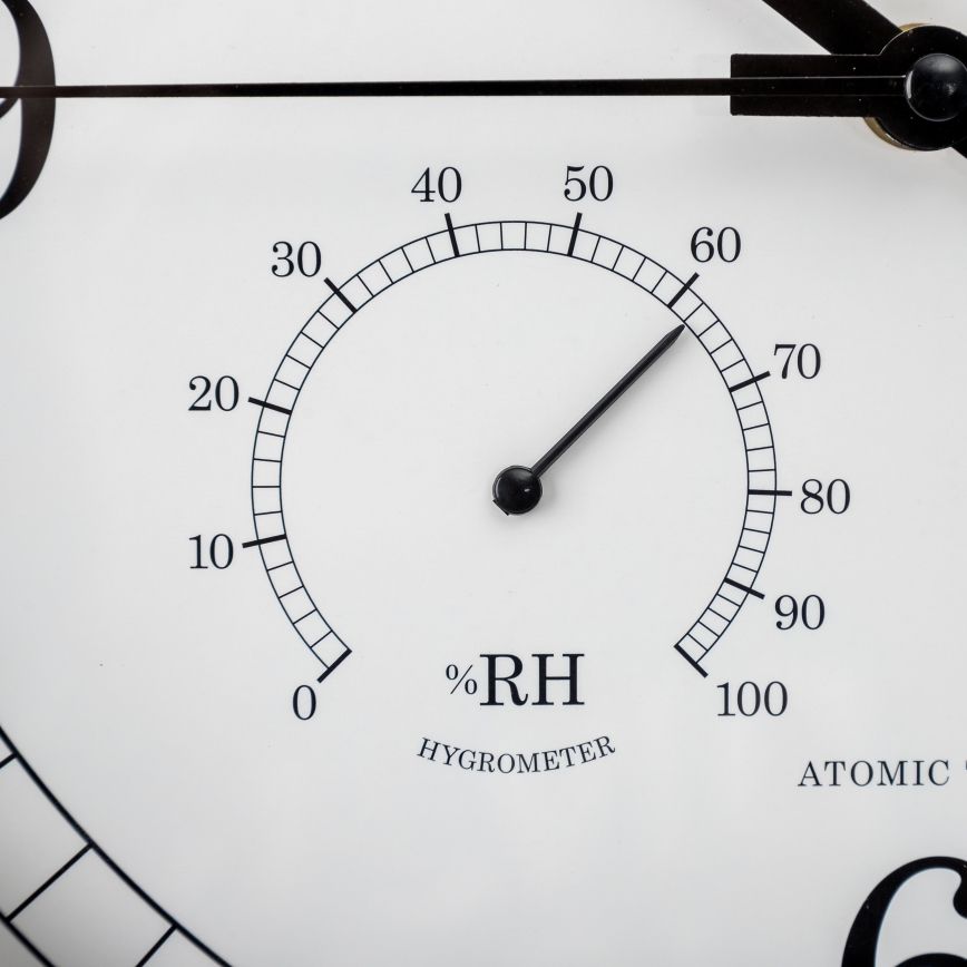 Horloge murale avec thermomètre et hygromètre d. 30 cm 1xAA noir/blanc