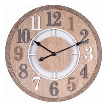 Horloge murale beige, fonctionnant avec 1 pile AA