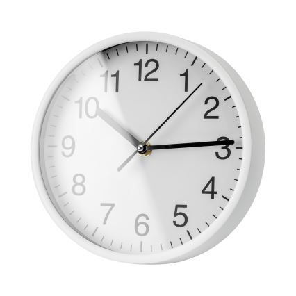 Horloge murale d. 20 cm 1xAA blanc/noir
