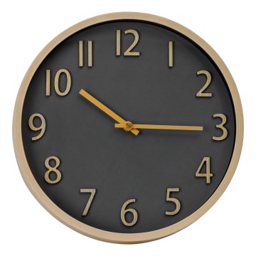 Horloge murale d. 30 cm 1xAA doré/gris