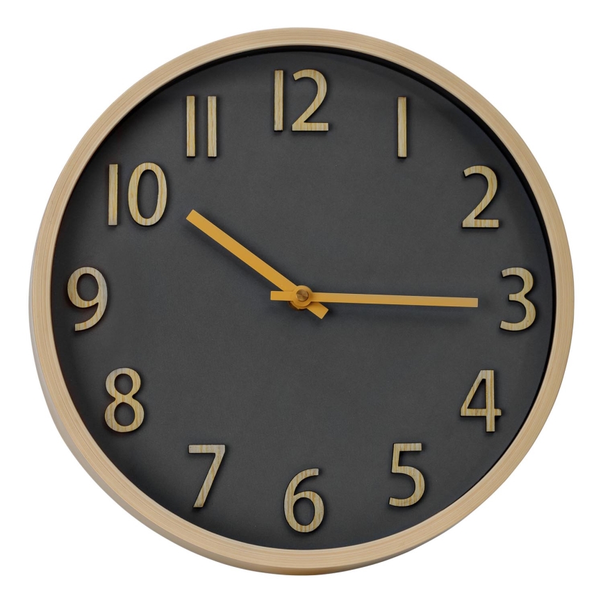 Horloge murale d. 30 cm 1xAA doré/gris