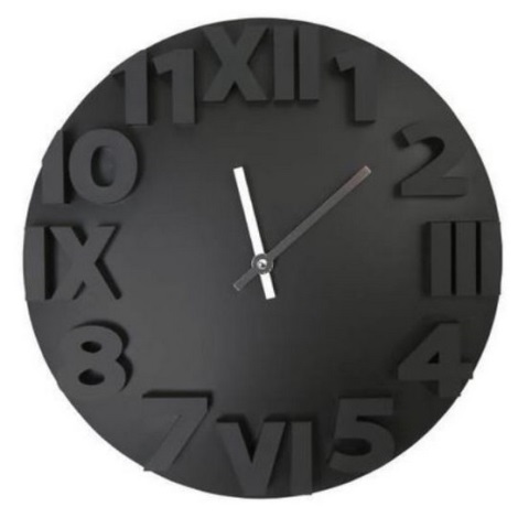 Horloge murale design 3D 1xAA noir