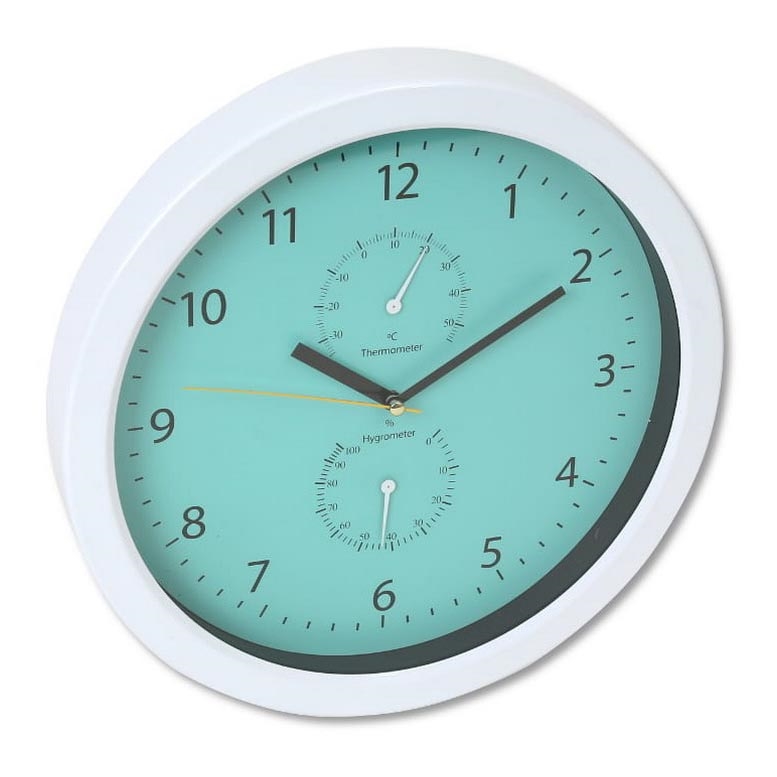 Horloge murale extérieur avec thermomètre et humidimètre 1xAA