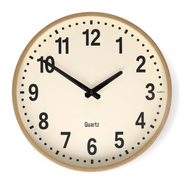 Horloge murale Ø 30,8 cm, 1xAA, en bois