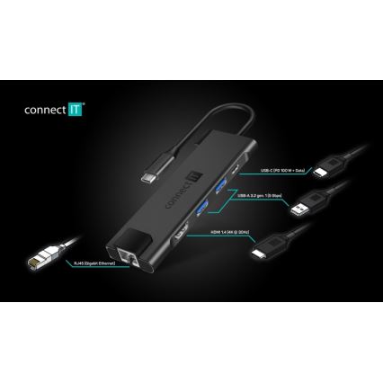 CONNECT IT CHU-8020-AN - Hub USB-C 5en1