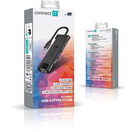 CONNECT IT CHU-8020-AN - Hub USB-C 5en1