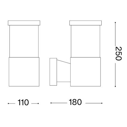 Ideal Lux - Applique d'extérieur TRONCO 1xE27/42W/230V IP44 marron