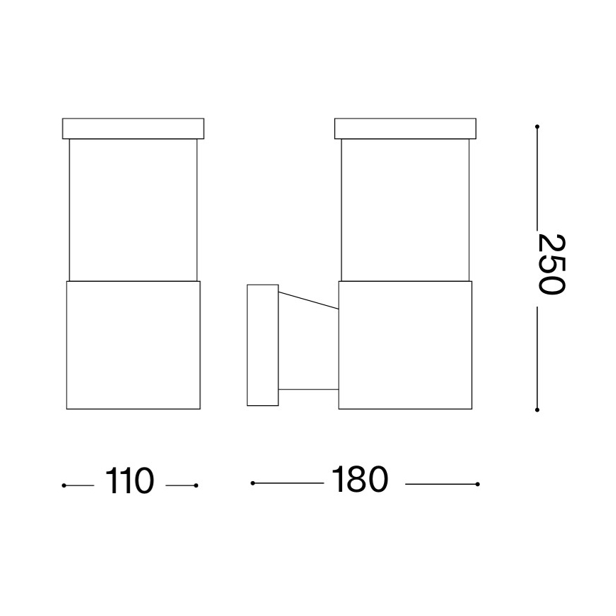 Ideal Lux - Applique d'extérieur TRONCO 1xE27/42W/230V IP44 marron