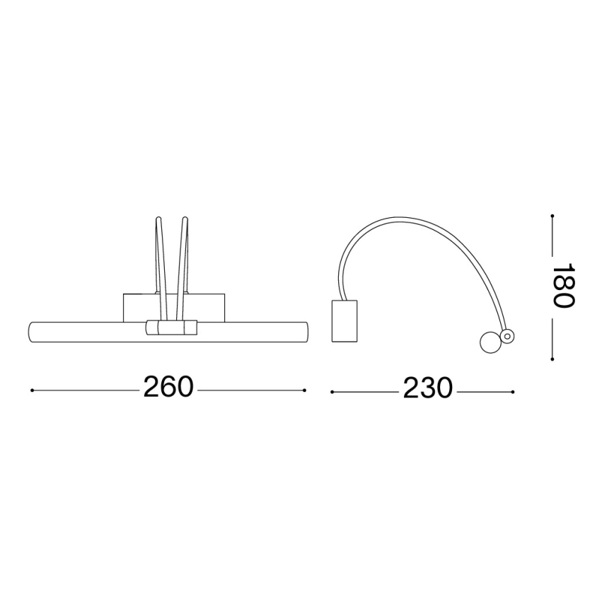 Ideal Lux - Applique LED pour tableaux BOW LED/3,5W/230V IRC 90 26 cm laiton