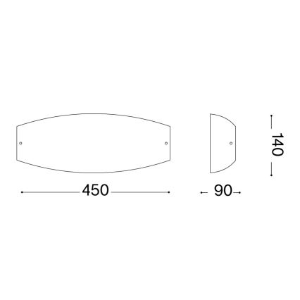 Ideal Lux - Applique murale ALI 2xE27/60W/230V blanche