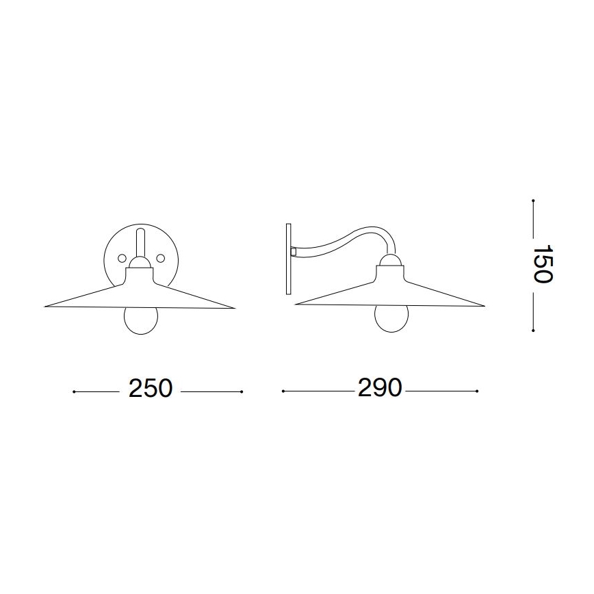 Ideal Lux - Applique murale CANTINA 1xE14/40W/230V cuivre