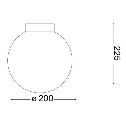 Ideal Lux - Applique murale CARTA 1xE27/25W/230V d. 20 cm blanc