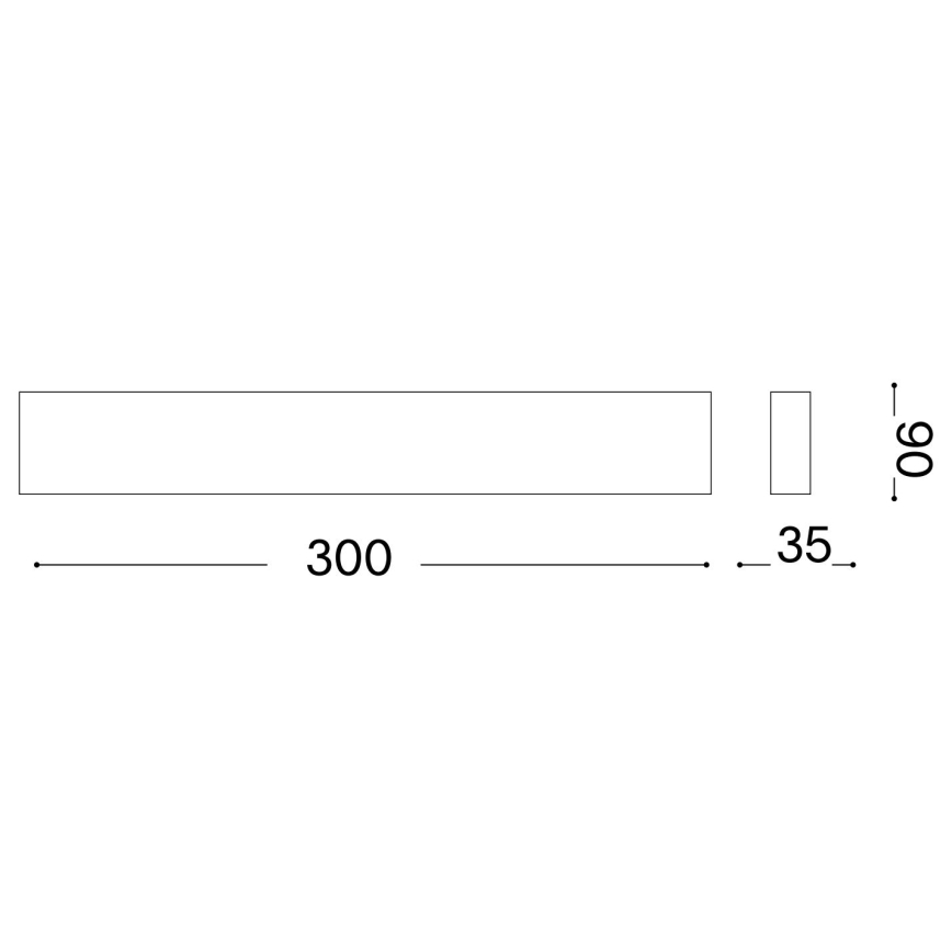 Ideal Lux - Applique murale DELTA LED/10W/230V 4000K 30 cm CRI 90 noir
