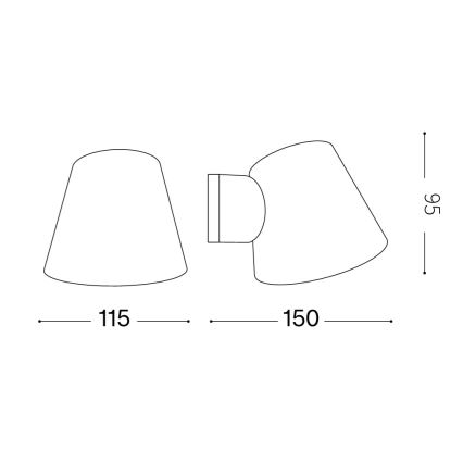 Ideal Lux - Applique murale d'extérieur GAS 1xGU10/28W/230V IP43 marron